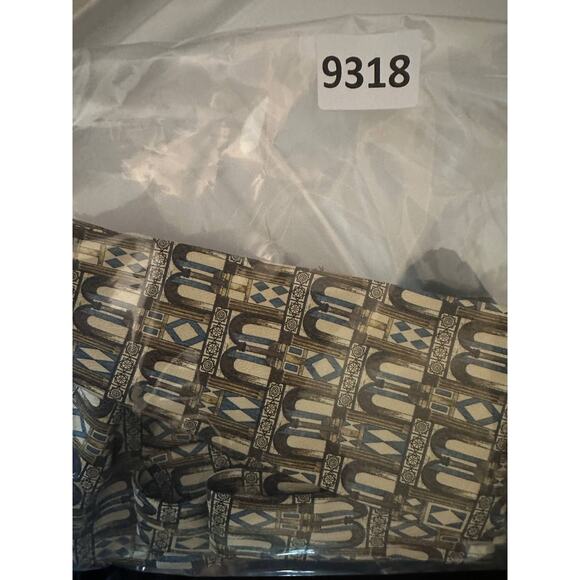 Structure Mens Necktie 100% Silk Brown Blue Beige - Picture 6 of 6